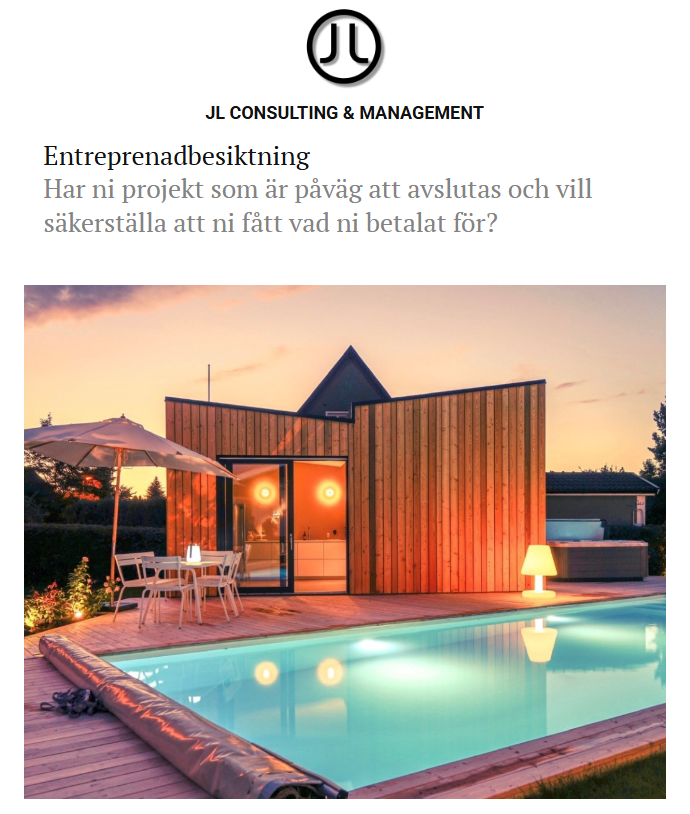 Senaste nytt entreprenadbesiktning Senaste nytt entreprenadbesiktning